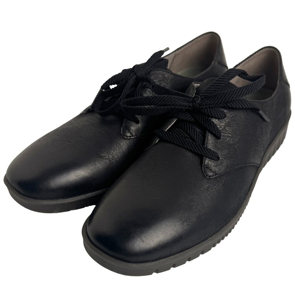 Dansko Libbie Burnished Calf Leather Black LaceUp Oxford Shoes SZ 39/8.5-9 NWOT